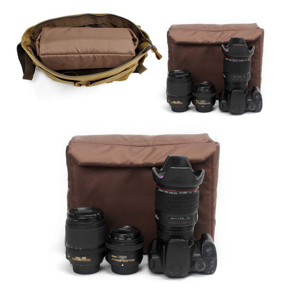 Durable Oil Wax Canvas Camera Backpack for SLR & Outdoor Use