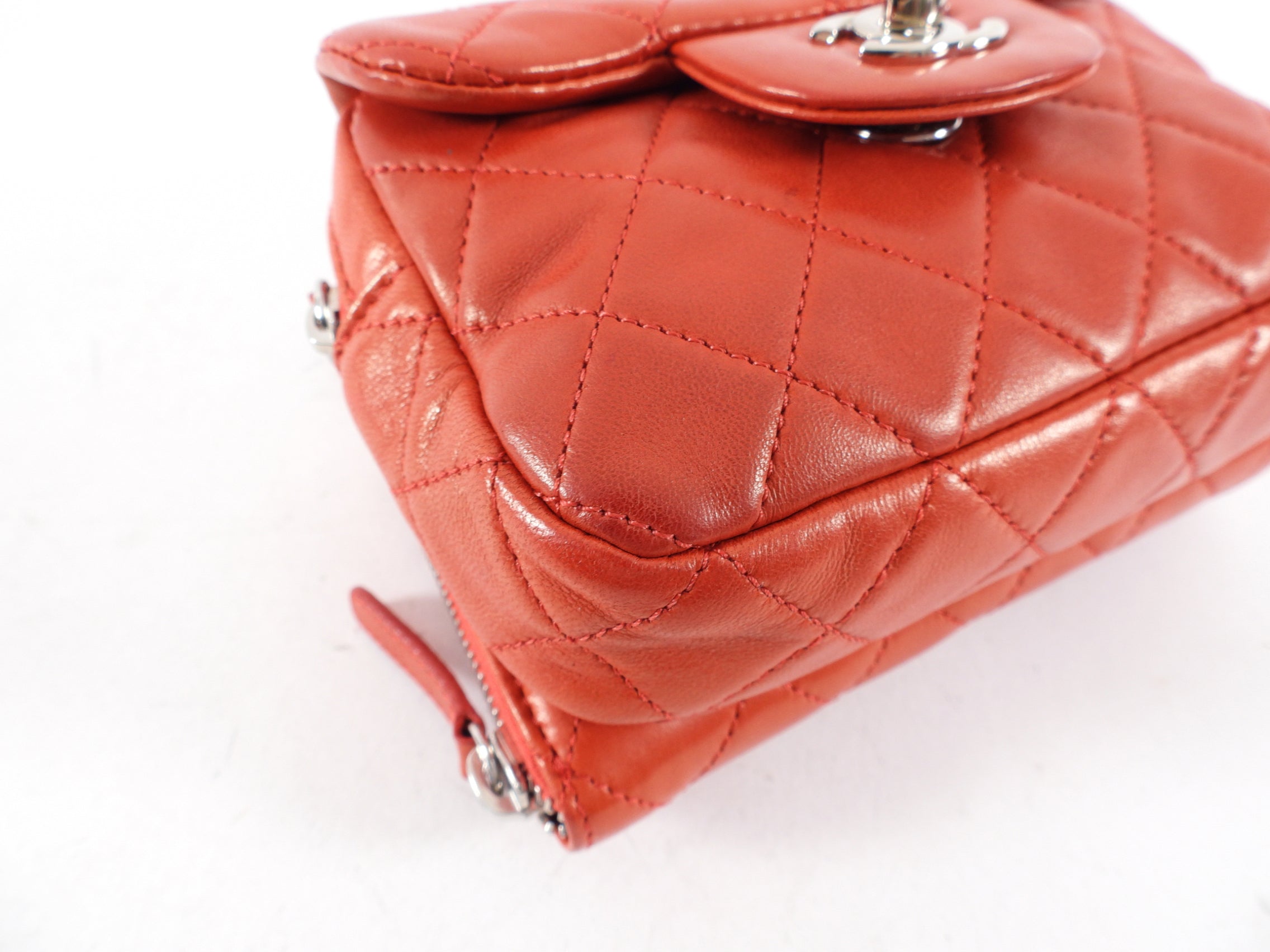 Chanel Red Lambskin Mini Flap Wallet on Chain Crossbody Bag for Women | Luxury Designer WOC Purse with Gold-Tone Hardware | Perfect for Evening Parties, Date Nights & Special Occasions