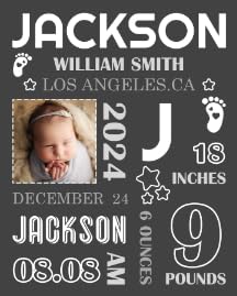 Birth Information Style 1 - Grey