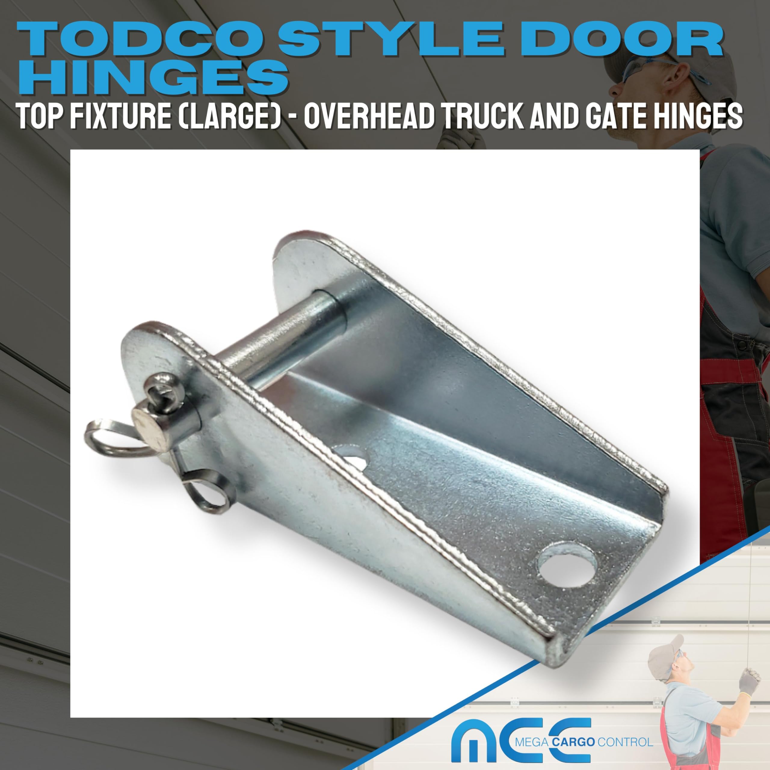 12-Pack Todco Large Top Fixture for Overhead Roll-Up Truck Doors - Heavy Duty Industrial Door Hardware for Box Trucks & Commercial Vehicles (Durable Construction, Easy Installation) - Perfect for Warehouses, Loading Docks & Fleet Maintenance