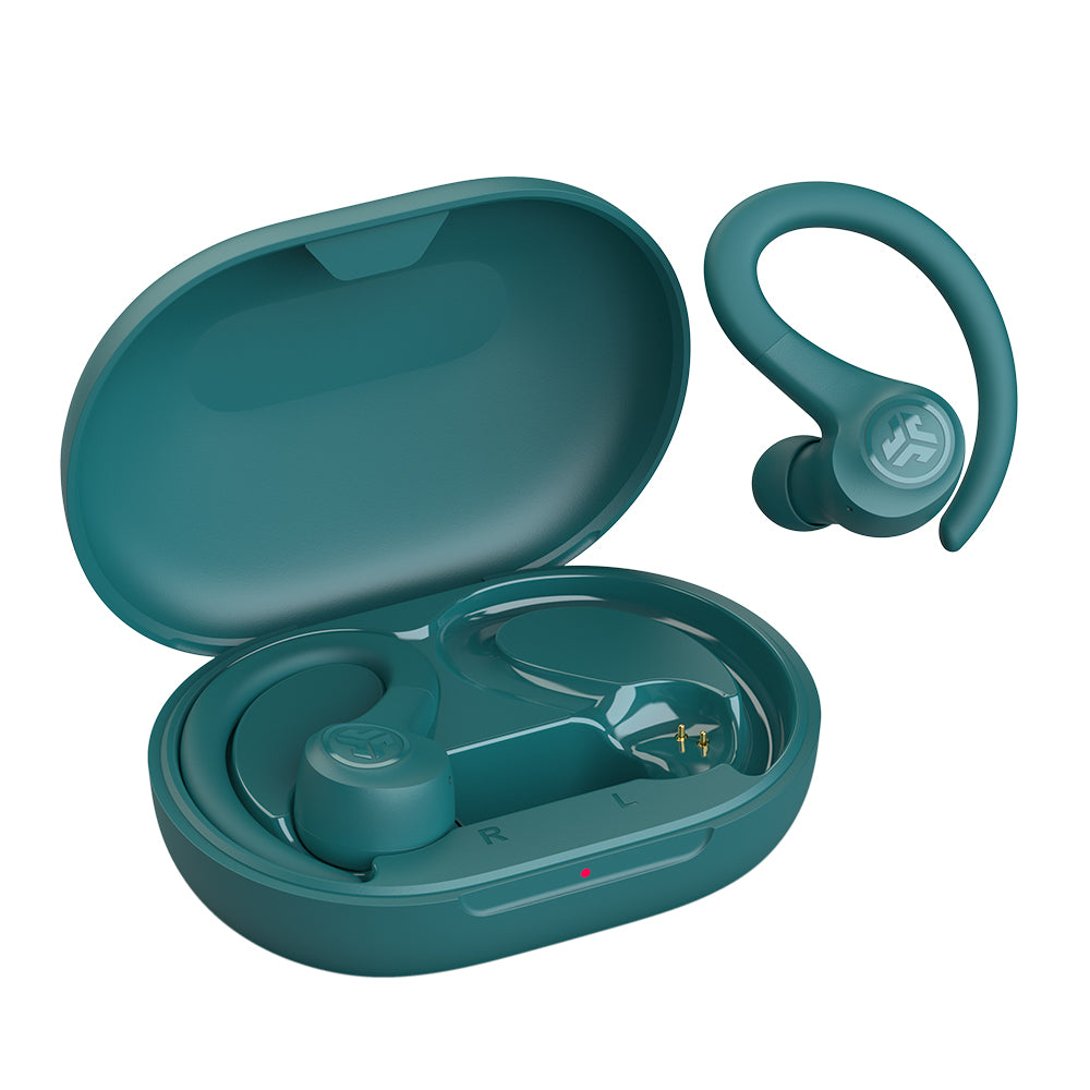 GO Sport+ True Wireless Earbuds - Bluetooth 5.0, IPX7 Waterproof, 30H Playtime, HD Sound for Running, Gym, Workout & Outdoor Sports (Teal)