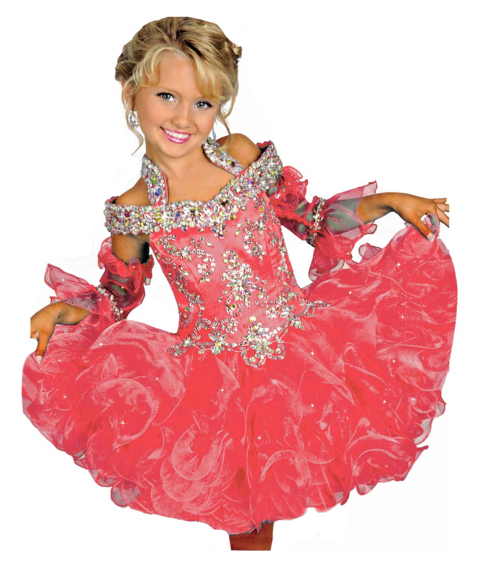 **Baby Girls' Bateau Neck Cupcake Pageant Dresses – Elegant Toddler Gowns for Christening, Birthday & Special Occasions**