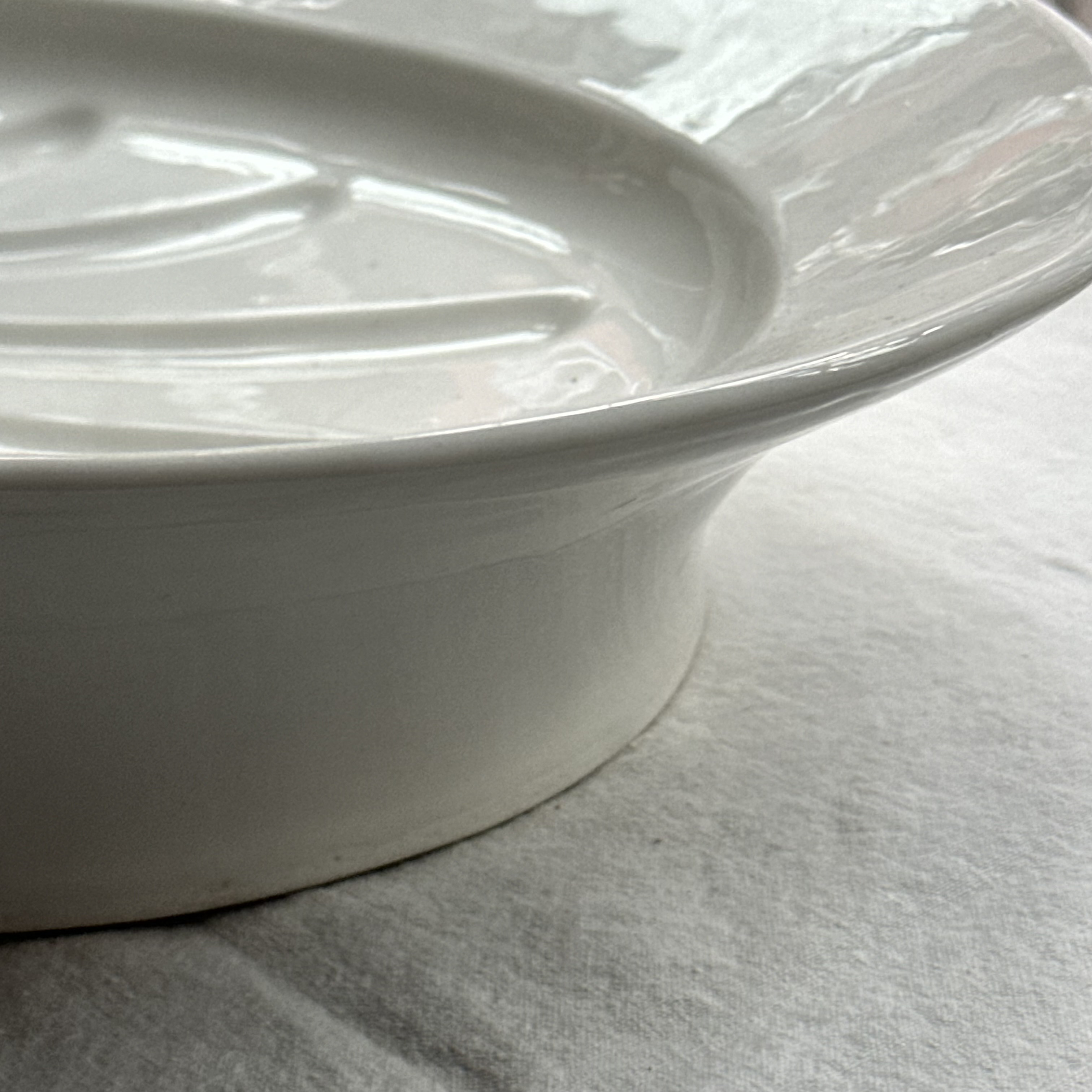19th Century French Oval Ironstone Meat Platter with Draining Ridges - Antique Serving Dish for Roasts, Cheese & Charcuterie | Perfect for Dinner Parties & Vintage Table Settings