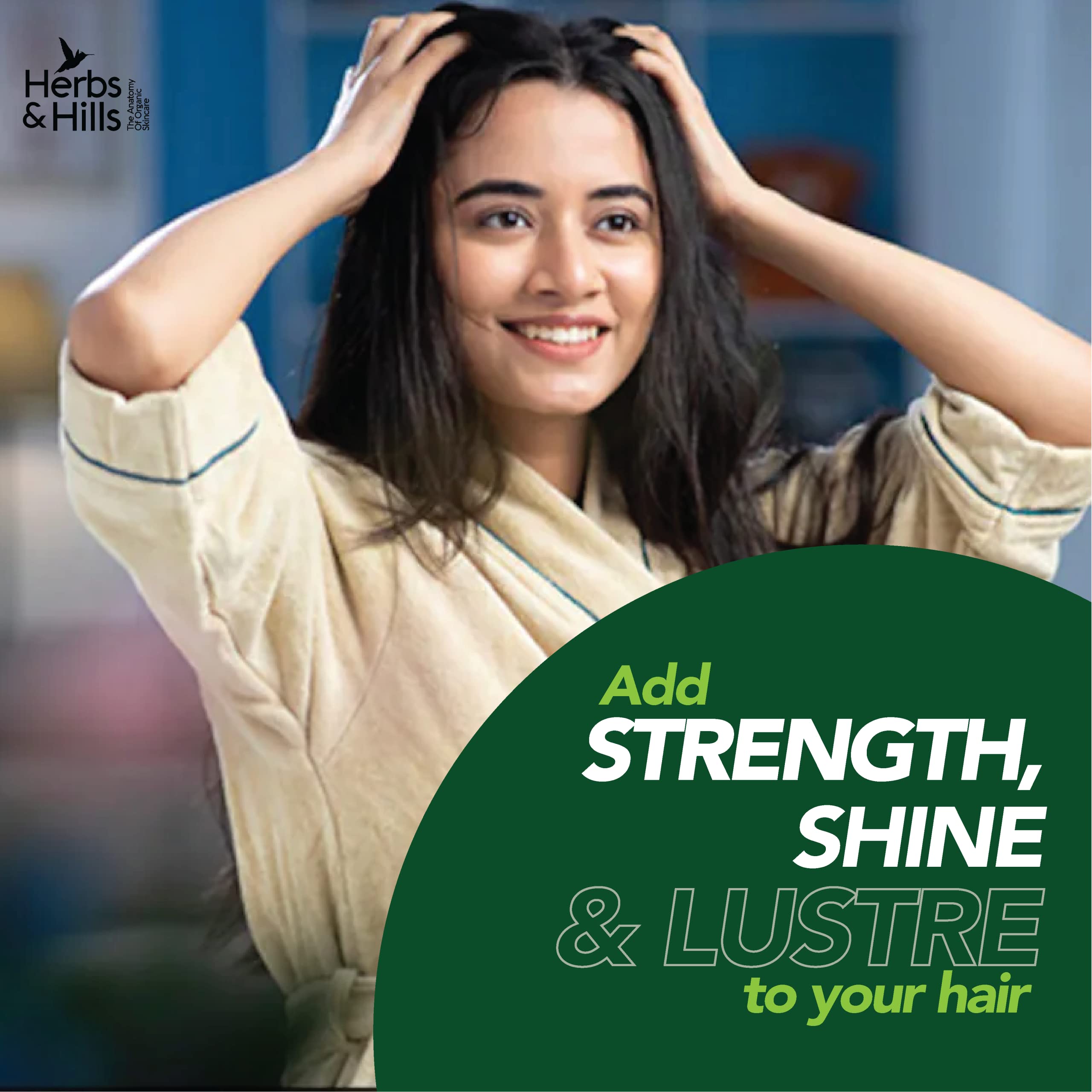 Herbs & Hills Daily Care Hair Oil - 200ml Cold Pressed Oil with Botanical Extracts & Antioxidants for Hair Growth, Dandruff Reduction, Strength & Shine | Nourishes Scalp & Promotes Healthy Hair | Perfect for Daily Hair Care & Styling