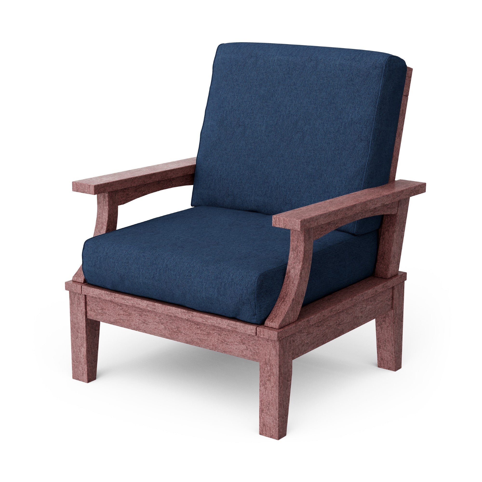 Heritage Deep Seating Patio Chair with Weather-Resistant Cushions - Outdoor Lounge Furniture for Garden, Poolside & Backyard Relaxation