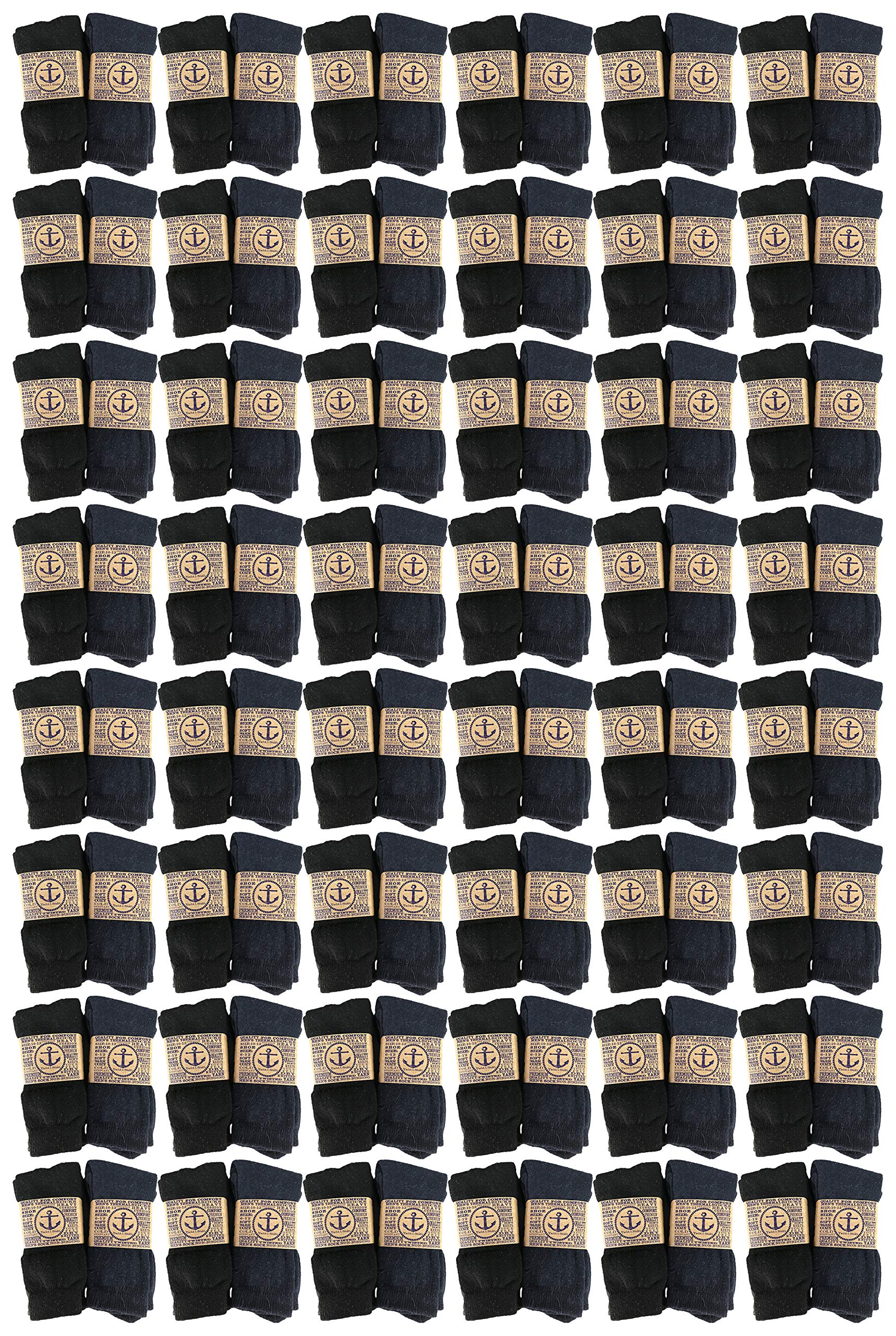 Yacht & Smith Wholesale Bulk Winter Thermal Boot Socks - Warm Wool Blend Crew Socks for Men & Women - Perfect for Snow Boots, Hiking, Skiing & Outdoor Winter Activities