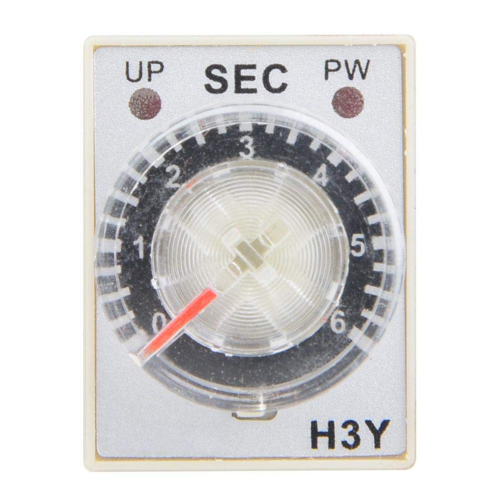 Hilitand H3Y-2 8-Pin 24V DC Delay Timer Relay - Adjustable 1/3/6/10/30/60 Seconds for Industrial Automation, HVAC Systems, and Electrical Control Panels