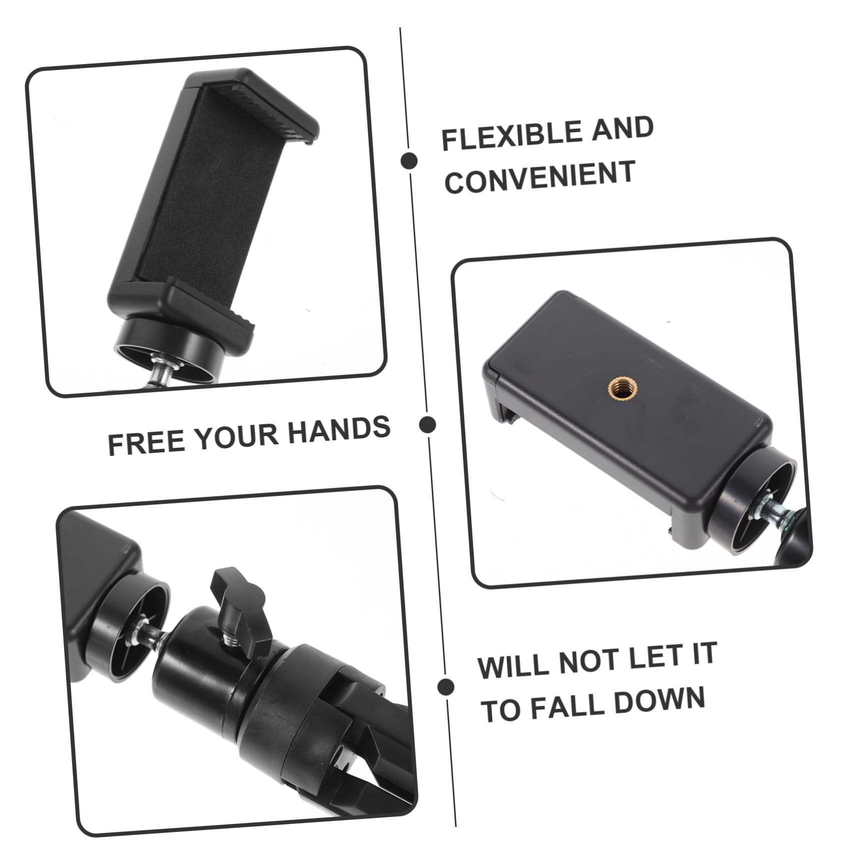 HOMSFOU Adjustable Phone Tripod Stand with Foldable Mini Projector Mount - Universal Phone Holder for Recording, Streaming & Photography - Perfect for Vlogging, TikTok, YouTube & Video Calls