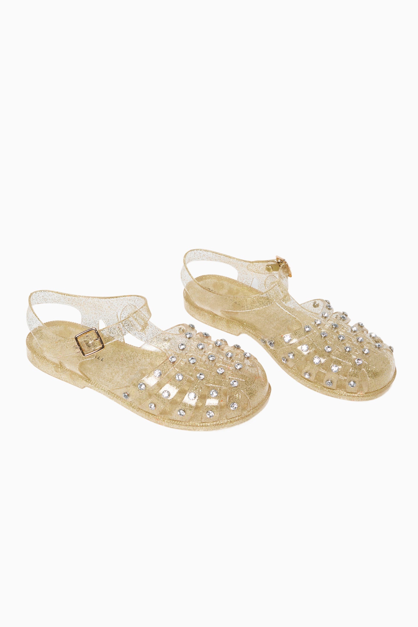Loeffler Randall Rhinestone Jelly Sandals for Women - Sparkly Clear Plastic Slide Sandals with Crystals | Perfect for Beach, Pool Parties & Summer Weddings