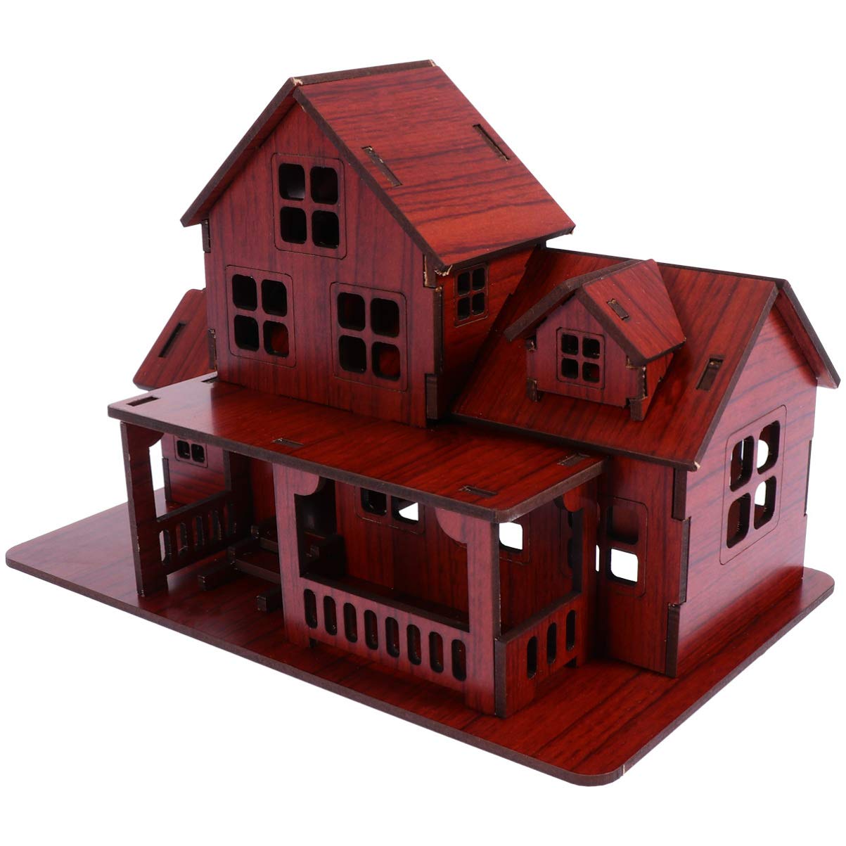 EXCEART DIY Wooden Train Toy House Kit - 3D Puzzle Miniature Model for Kids, Educational STEM Building Craft for Toddlers & Children | Creative Gift for Birthday, Christmas & Home Decoration