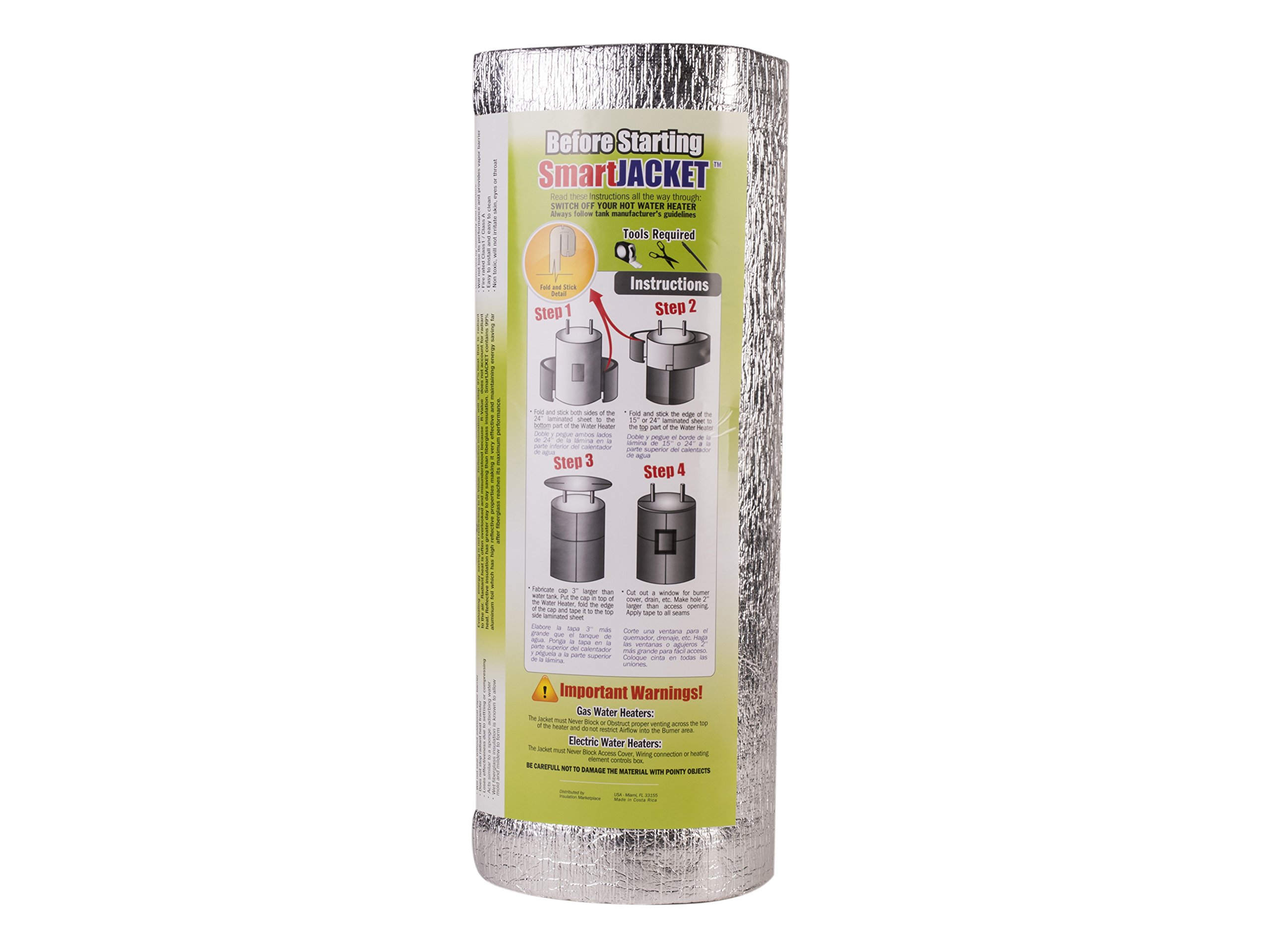 Energy Star Certified Water Heater Blanket Insulation System - R Value 7.1 | Reduce Energy Costs | Perfect for Home, Basement & Garage Water Heaters
