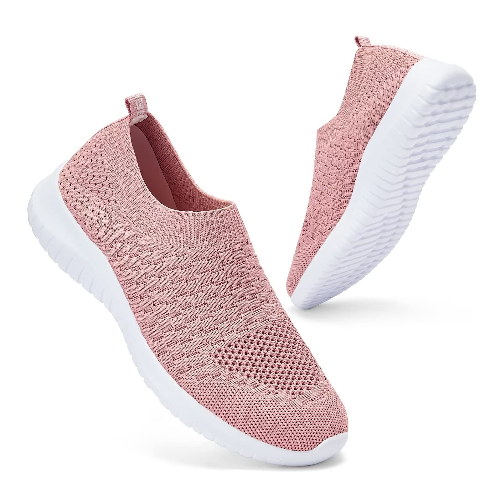 LANCROP Women's Walking Shoes - Lightweight Breathable Slip-On Sneakers for Walking, Running & Gym Workouts | Comfortable Casual Tennis Shoes for Women | Perfect for Work, Travel & Everyday Wear