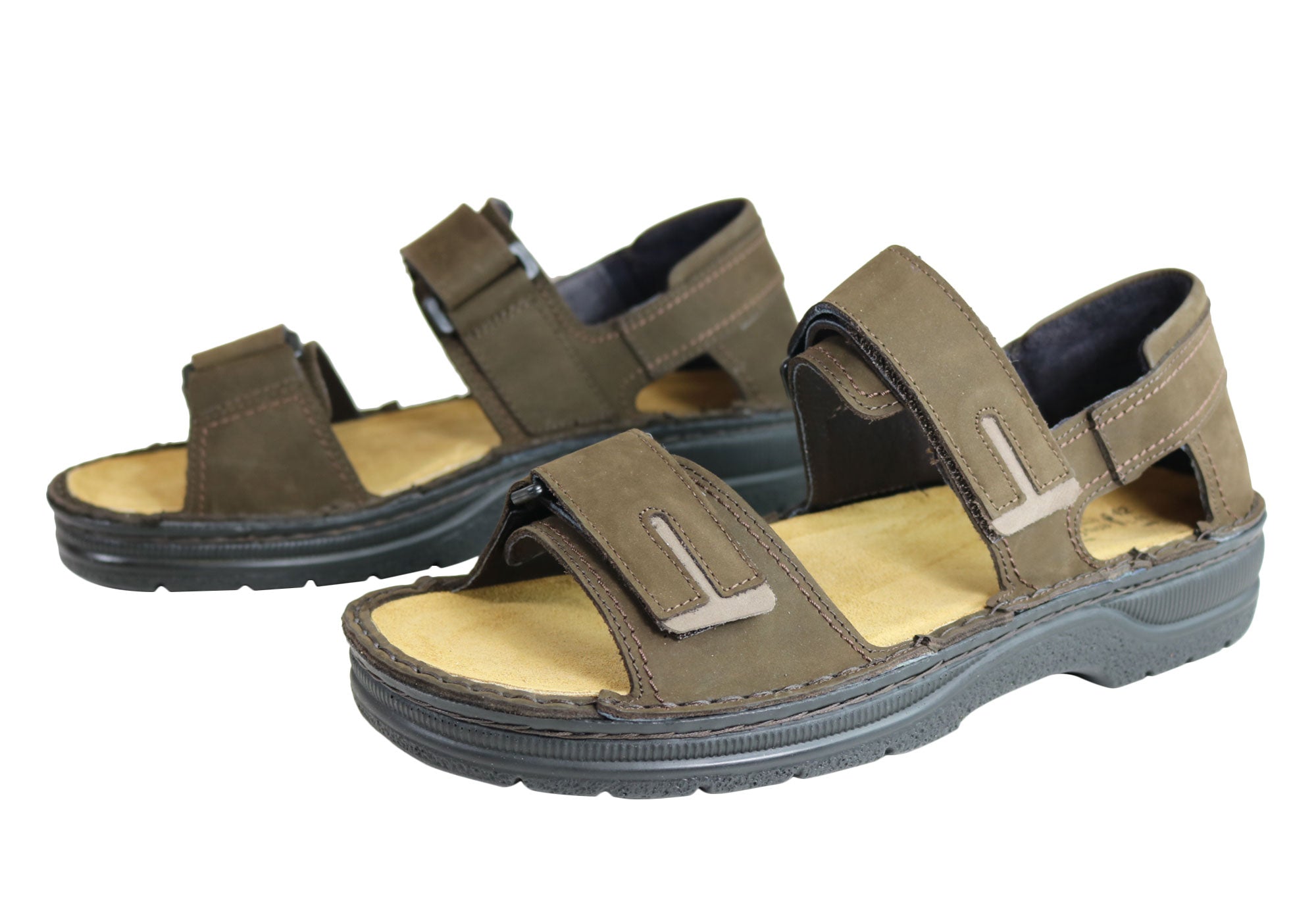 Naot Martin Men's Comfortable Adjustable Orthotic-Friendly Leather Sandals - Perfect for Walking, Travel & Outdoor Activities