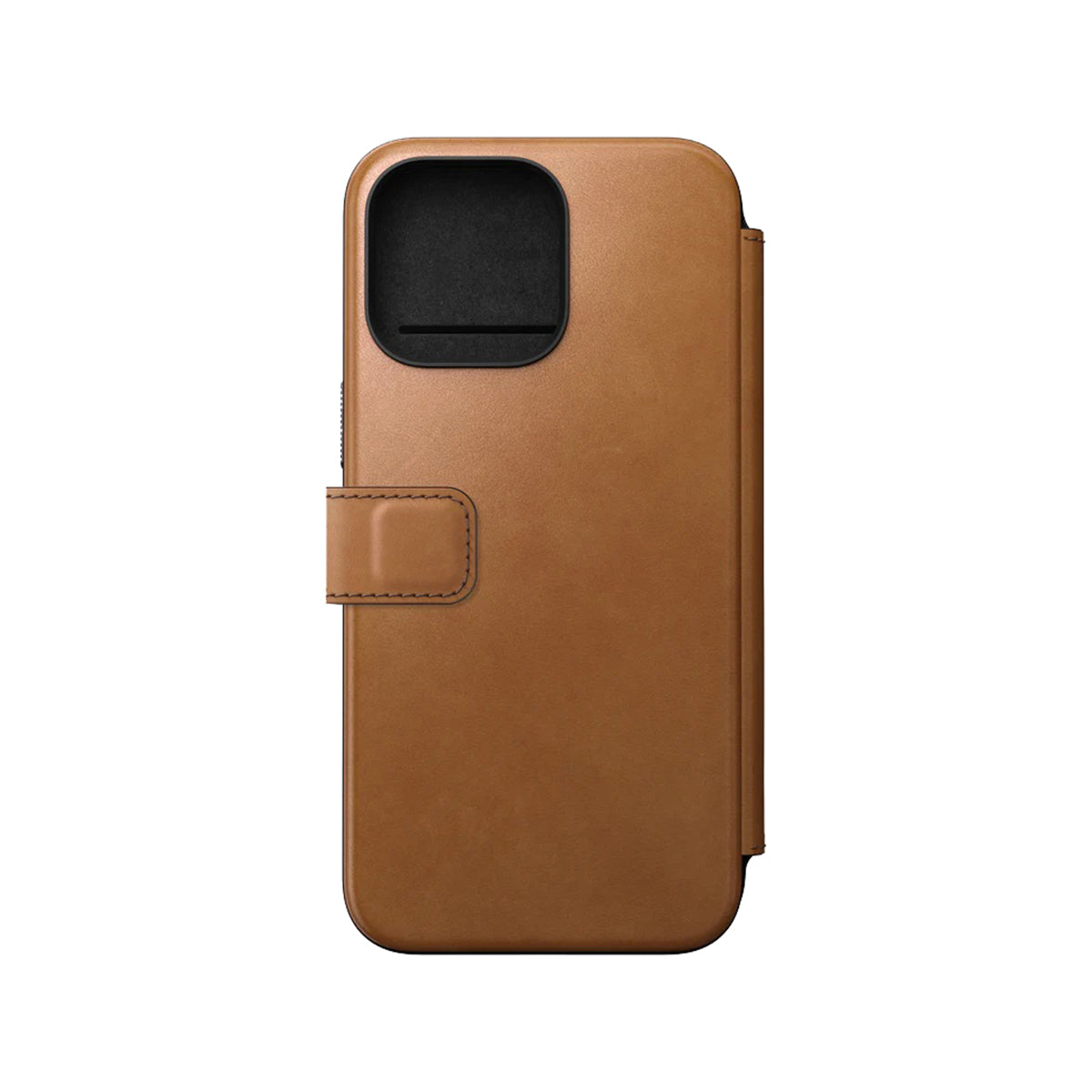 Premium Genuine Leather Folio Case for iPhone 15 Pro Max - English Tan | Slim Protective Wallet Cover with Card Slots | Perfect for Business Professionals & Travelers