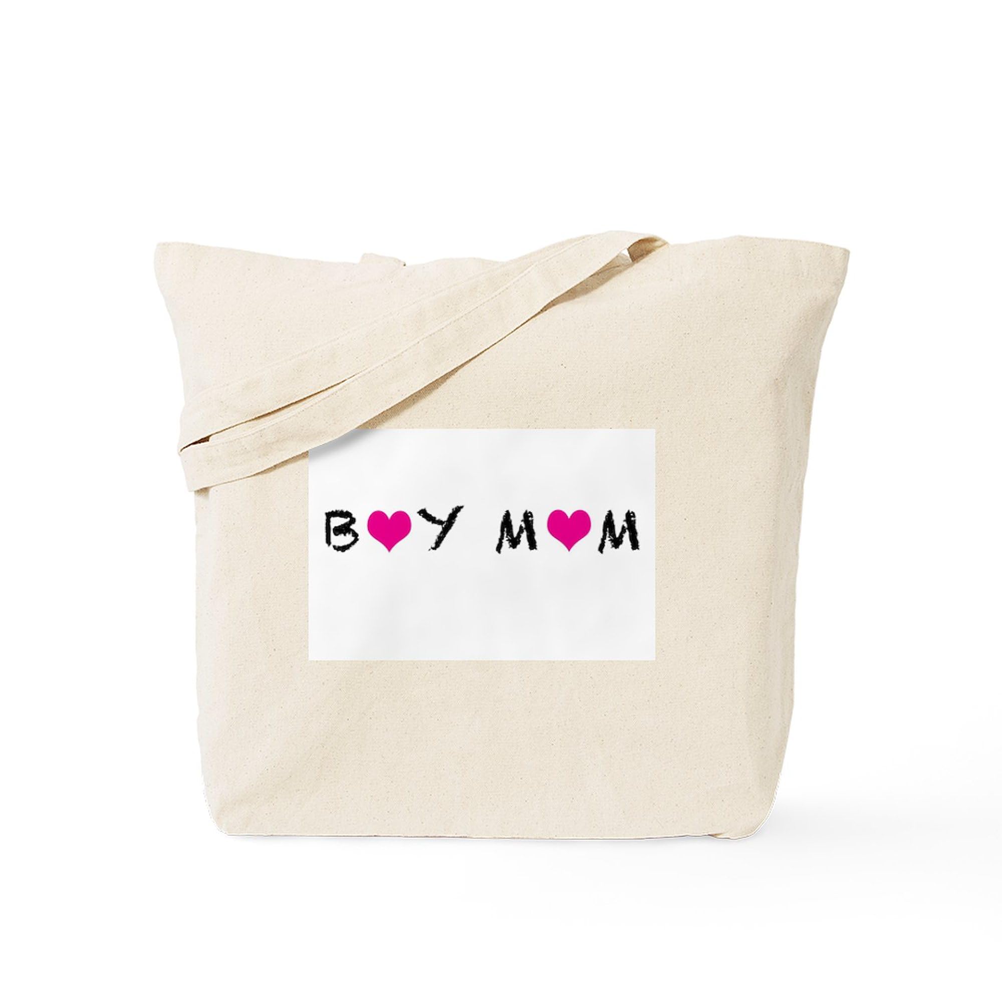 Stylish Boy Mom Tote Bag - Natural Canvas Reusable Shopping Bag for Women | Perfect for Groceries, Beach Trips & Daily Errands