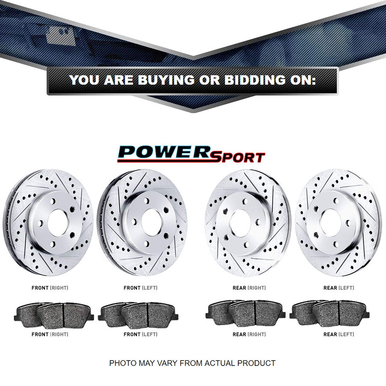 High-Performance Power Sport Front & Rear Brake Pads and Rotors Kit - Ceramic Brake Pads & Rotors for 2011 BMW 328i xDrive | Perfect for Daily Commuting, City Driving & Performance Upgrades