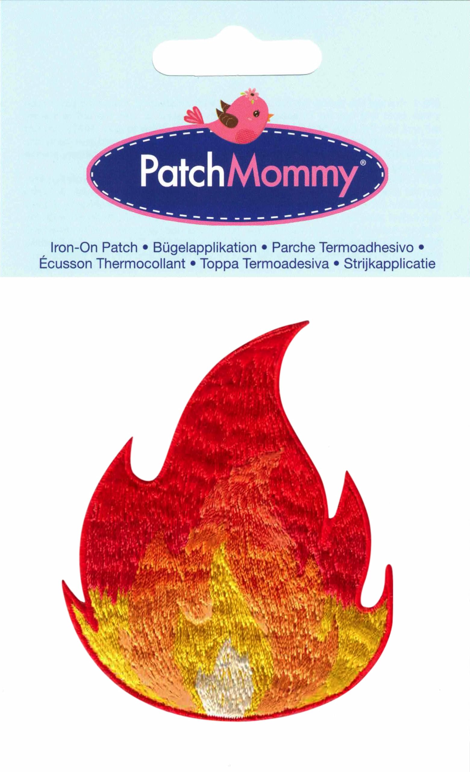 Fire Patch - Iron On & Sew On Appliques for Clothing - Perfect for DIY Jackets, Jeans, and Backpacks