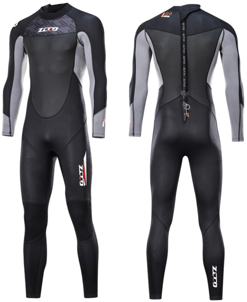 **YINSY 3MM Full Body Wetsuit for Men & Women - Back Zipper UV Protection Diving Suit for Scuba, Spearfishing, Snorkeling, Swimming, Canoeing & Water Sports - Ideal for Surfing, Ocean Adventures & Cold Water Activities**