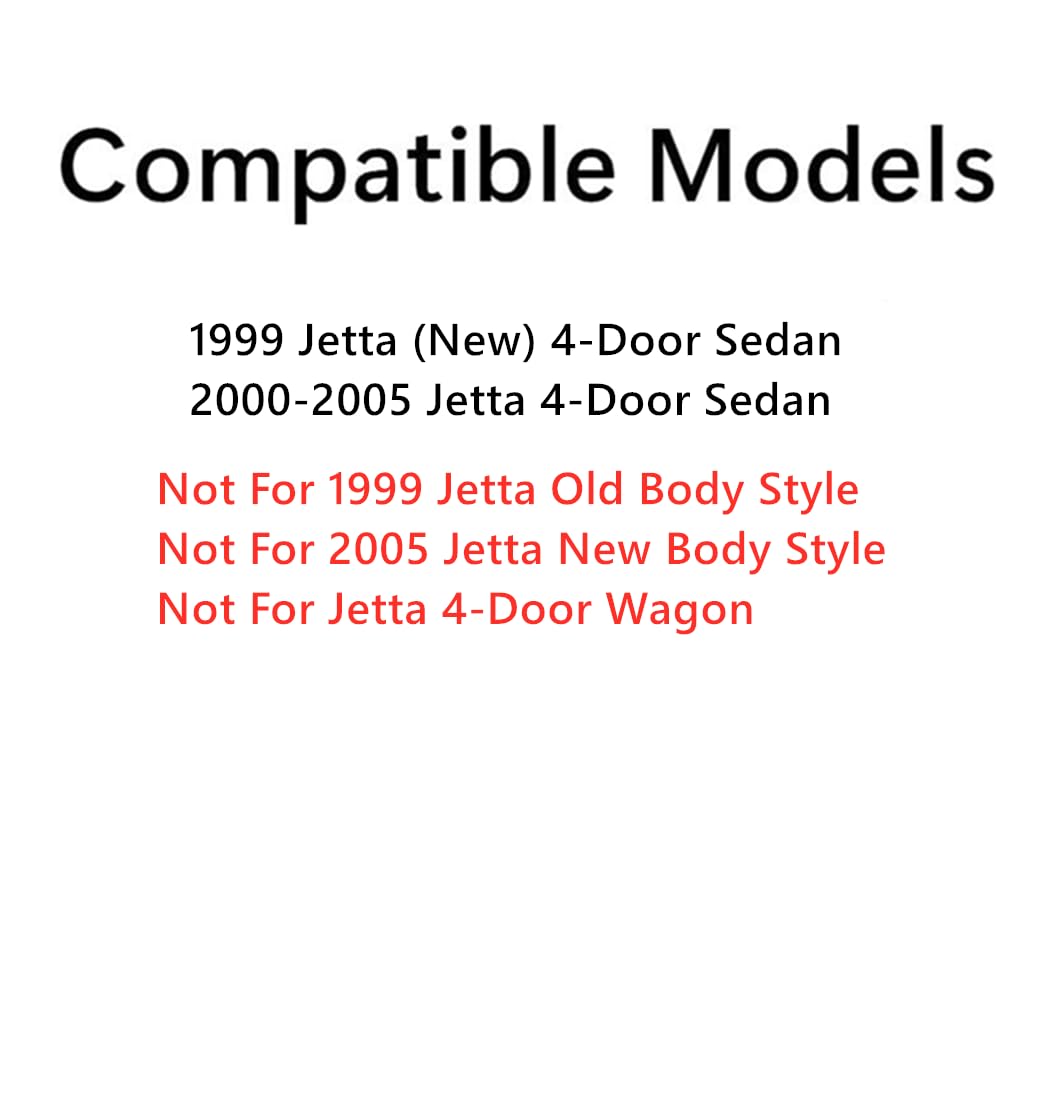 Volkswagen Jetta 2000-2005 Left Side Rear Door Window Glass Replacement - Compatible with 4 Door Sedan Models (Not for Wagon or 2005 New Jetta) - Perfect for DIY Auto Glass Repair & Vehicle Maintenance