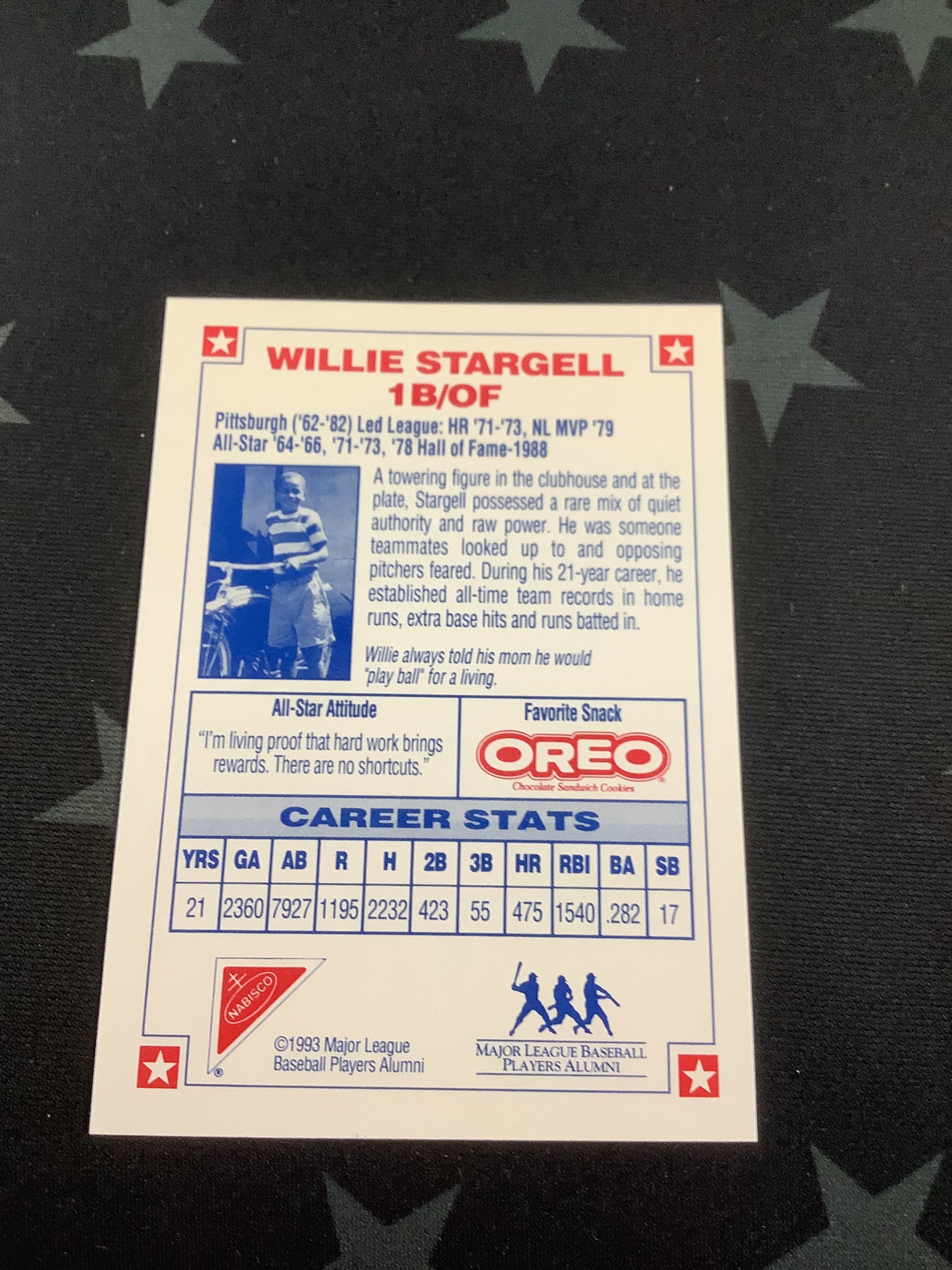1993 Willie Stargell All Star Autographed Baseball with COA - Perfect for Sports Memorabilia Collectors and Pittsburgh Pirates Fans