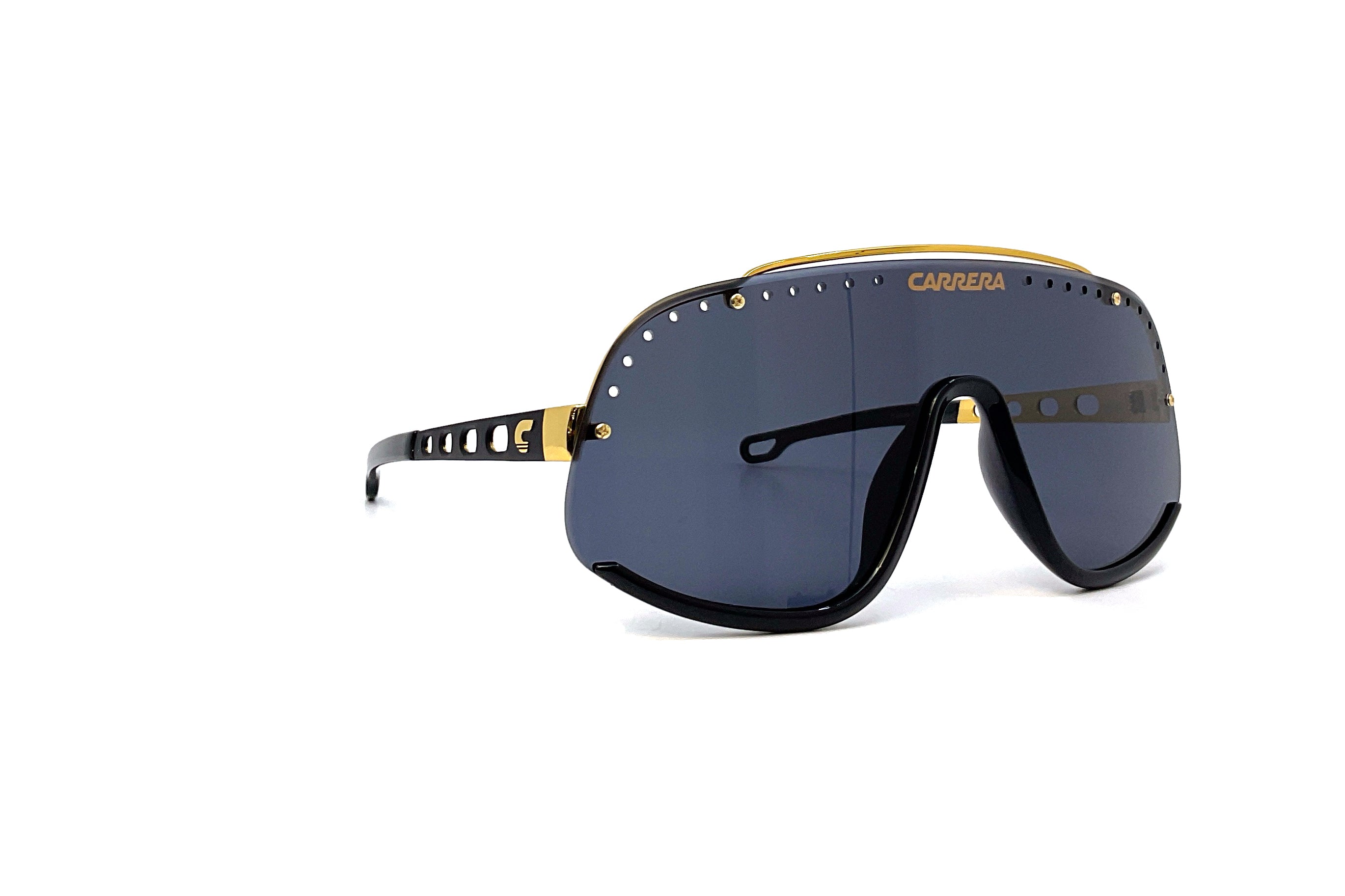 Carrera Flaglab 16 Sunglasses - Black Gold Aviator Style for Men & Women | UV Protection, Polarized Lenses for Driving, Outdoor Sports & Fashion