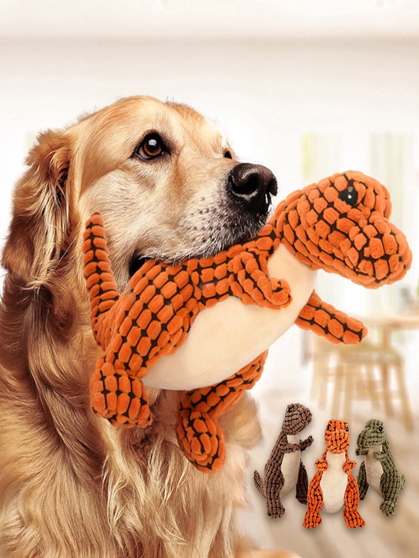 Durable Dinosaur-Shaped Dog Chew Toy for Aggressive Chewers - Random Color Pet Chewing Bone for Large & Small Dogs - Perfect for Teething, Anxiety Relief & Playtime