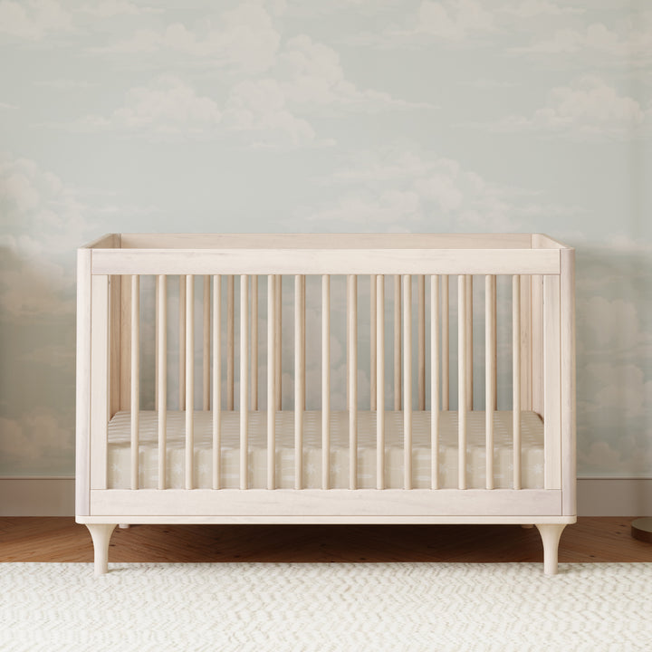 Babyletto Lolly 3-in-1 Convertible Crib with Toddler Bed Conversion Kit - Safe Modern Nursery Furniture for Newborn to Toddler Transition - Perfect for Small Spaces & Gender-Neutral Nursery Decor