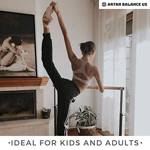 Adjustable Portable Ballet Barre for Home & Studio - Single/Double Bar for Stretching, Pilates, Dance & Workouts - Perfect for Kids & Adults - Ideal for Home Practice, Dance Classes & Fitness Training