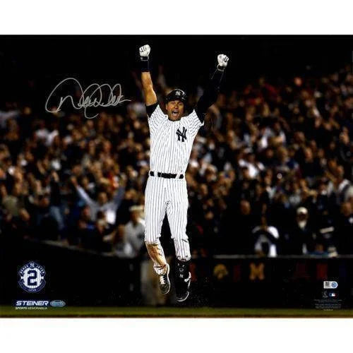 Derek Jeter Autographed 16x20 Photo with MLB COA - Yankees Walk-Off Final Game Celebration - Perfect for Sports Memorabilia Collections & Yankees Fans Display