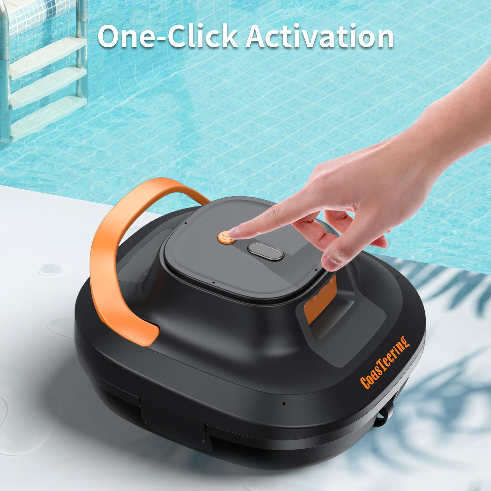 Robotic Pool Vacuum for Above Ground Pools - Cordless, 120 Min Runtime, Dual Brushless Motors - Ideal for 1292 Sq.Ft Pools