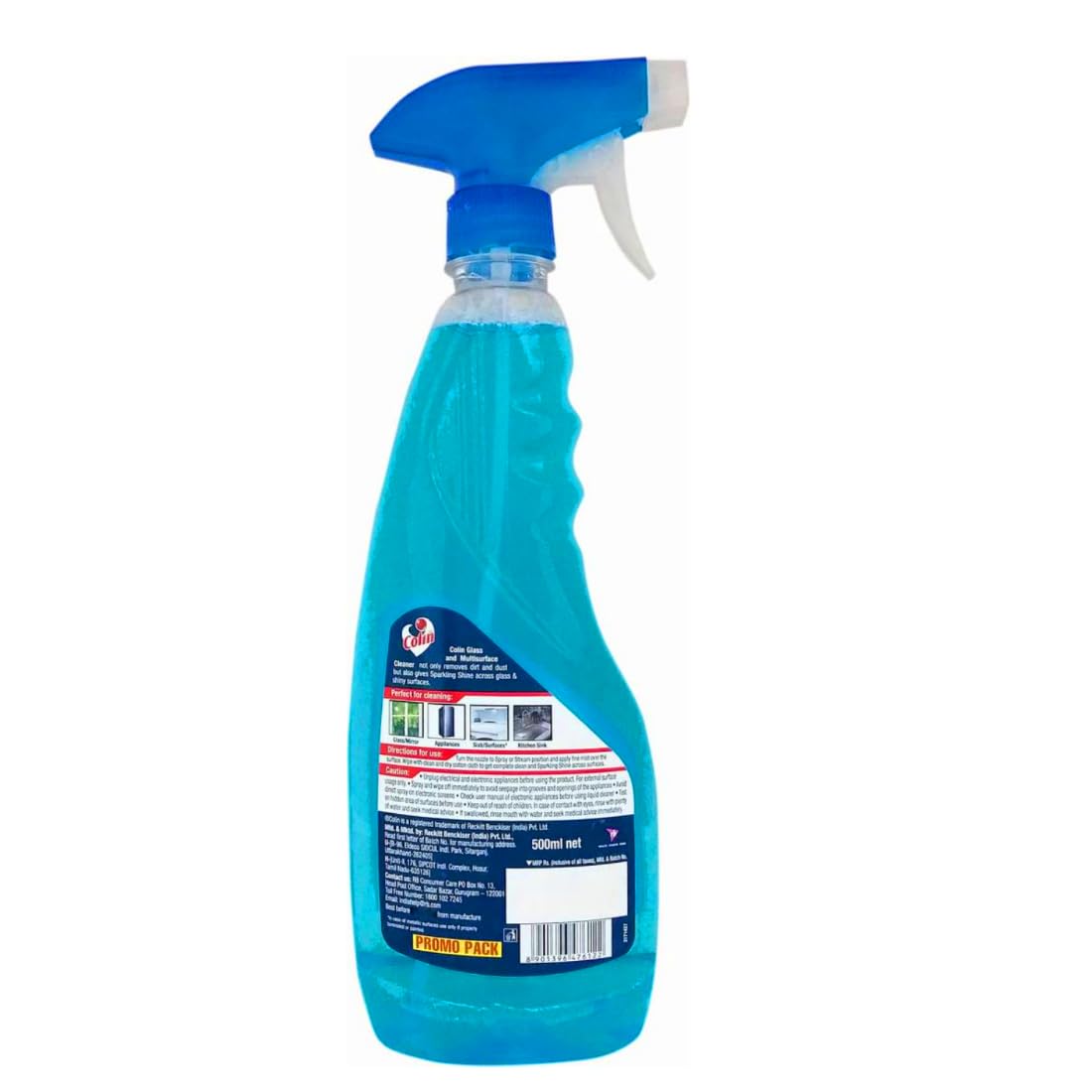 Colin Glass & Surface Cleaner Spray - 3 Pack (500ml Each) | Streak-Free Multi-Purpose Cleaner for Cars, Windows, Mirrors & Kitchen | Perfect for Home, Office & Auto Detailing