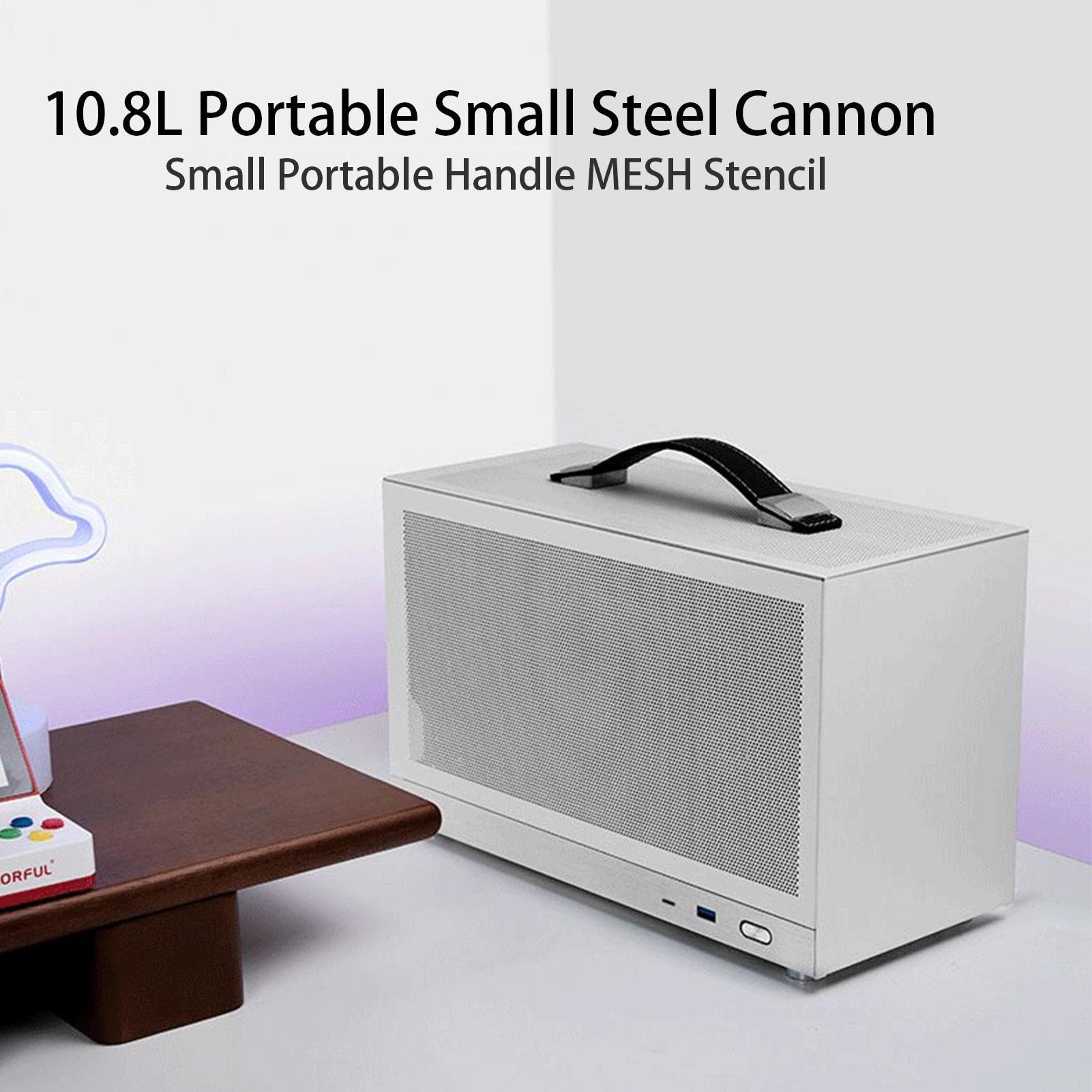 Under Desk PC Case with High Airflow Fan & Mesh Front Panel - Compact Computer Case for Gaming & Office Desktops - Perfect for Workspace & Home Office Setups