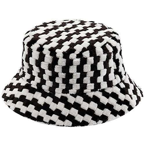 Stylish Furry Bucket Hat for Women & Men - Trendy Winter Fashion Accessory - Perfect for Outdoor Activities, Music Festivals & Streetwear
