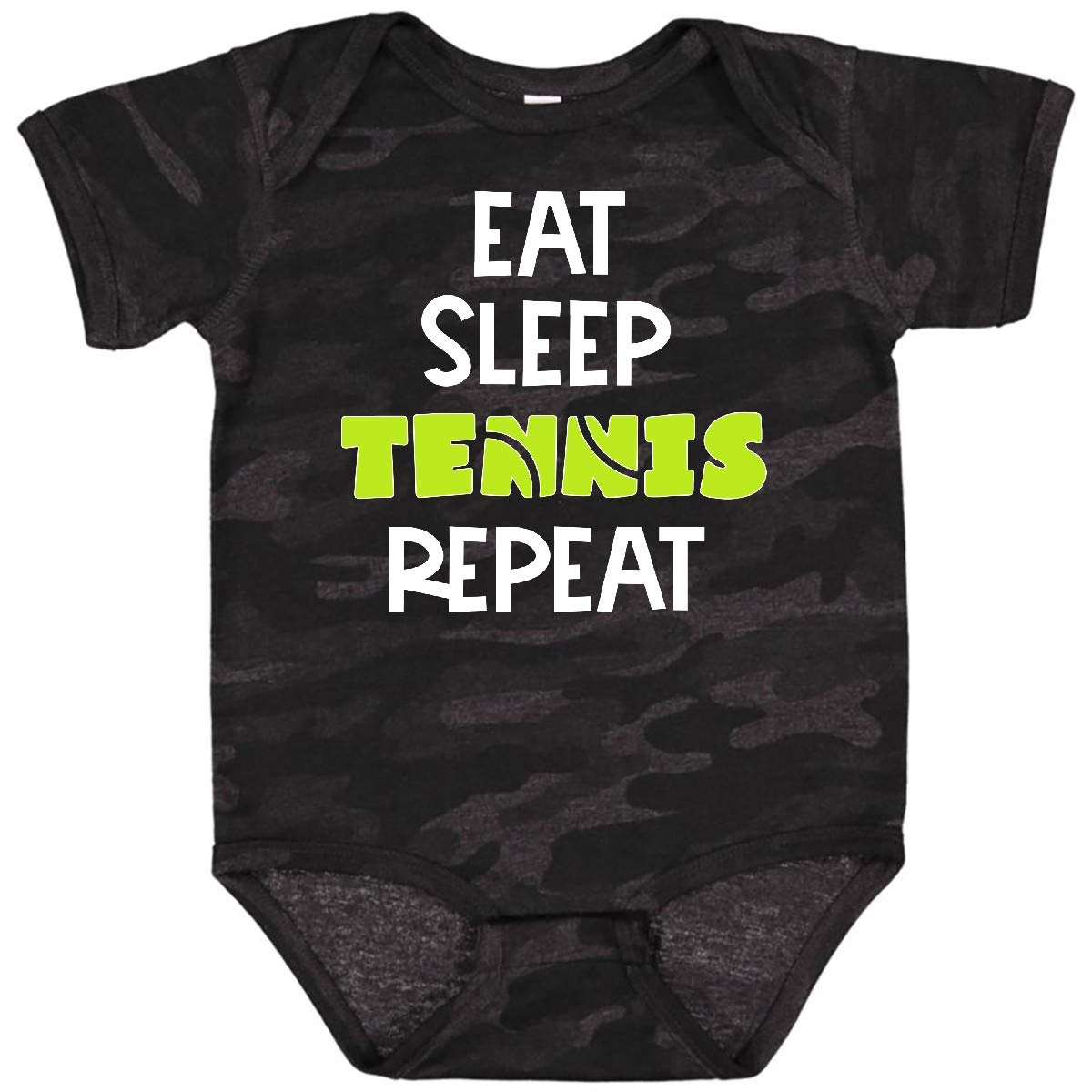 Inktastic Eat Sleep Tennis Repeat Baby Bodysuit - Cute Infant Onesie for Tennis Lovers - Perfect for Playdates, Family Outings & Sports Events