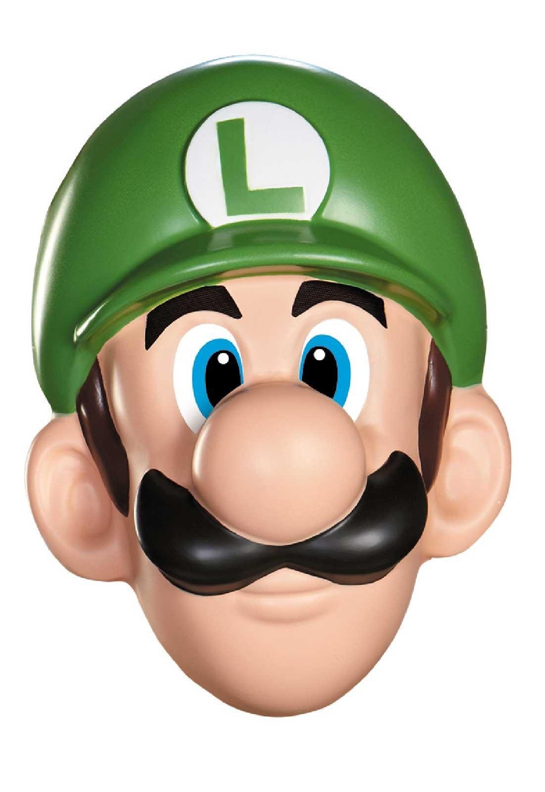 Disguise Men's Nintendo Super Mario Bros Luigi Adult Halloween Mask Costume Accessory - Perfect for Cosplay, Halloween Parties & Gaming Events