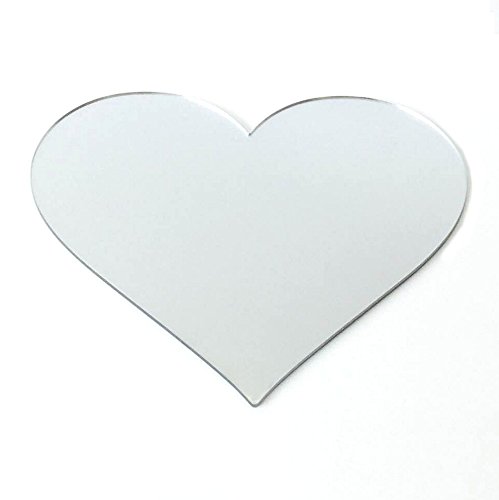 8 Pack Heart Shaped Acrylic Mirror Coasters - Elegant Drink Protectors for Coffee Tables, Wedding Decor, and Romantic Gift Ideas
