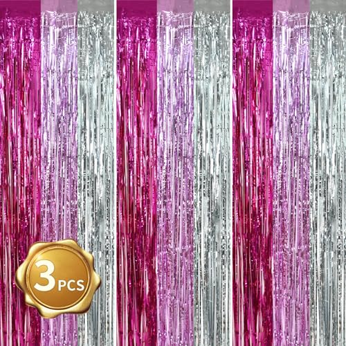 2 Pack-hot Pink Pink Silver