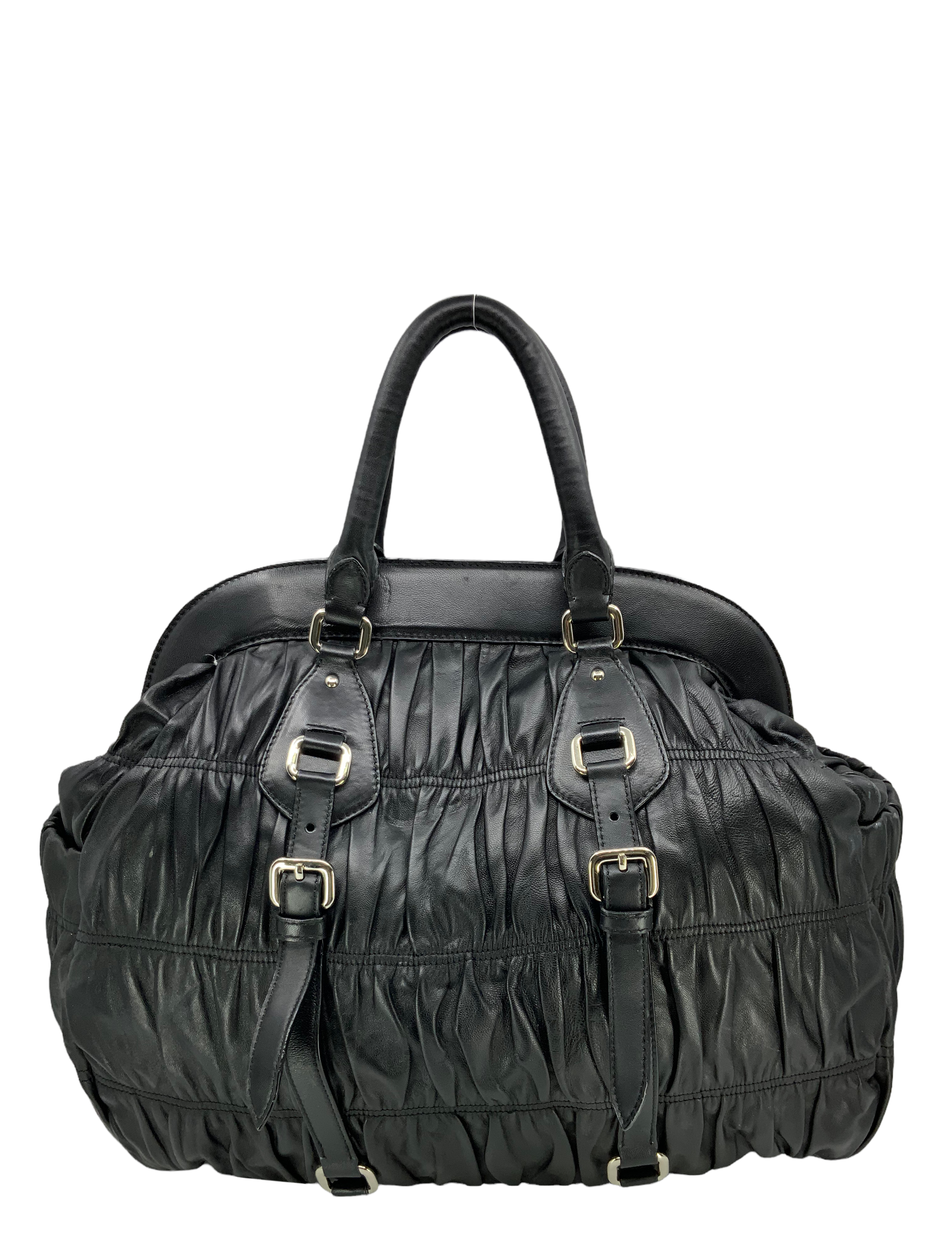 Prada Nappa Gaufre Large Frame Tote Bag - Premium Leather Handbag for Women, Luxury Designer Shoulder Bag - Perfect for Work, Travel & Everyday Use