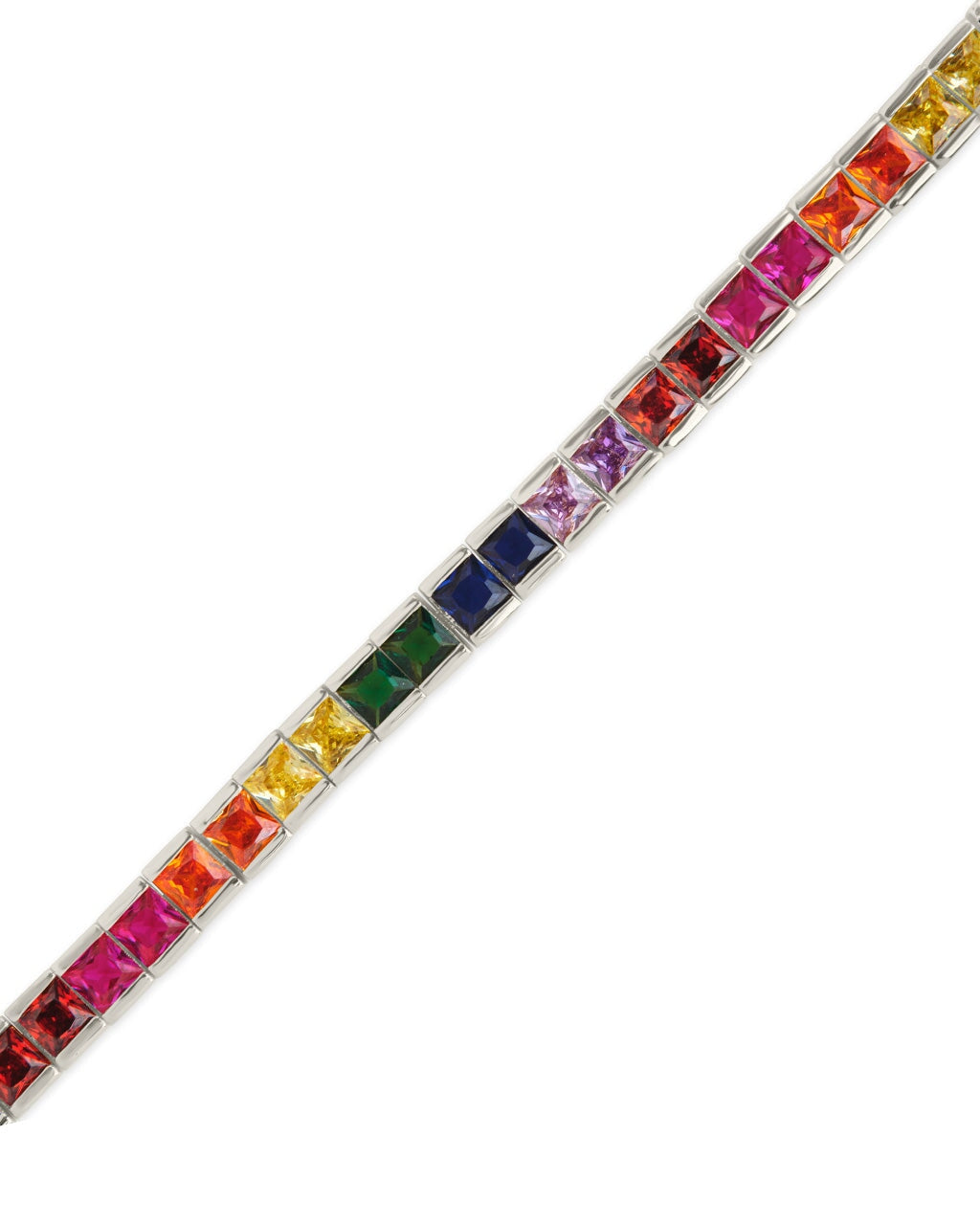 Sparkling Rainbow Channel Set CZ Tennis Bracelet for Women | Elegant Cubic Zirconia Jewelry Gift for Weddings, Parties & Special Occasions