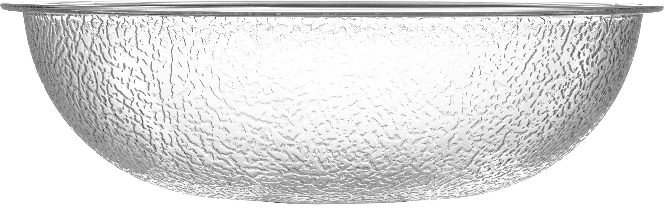 Carlisle 721807 18 Quart Clear Round Pebbled Bowl - 4 Pack for Catering, Food Service & Commercial Kitchen Use