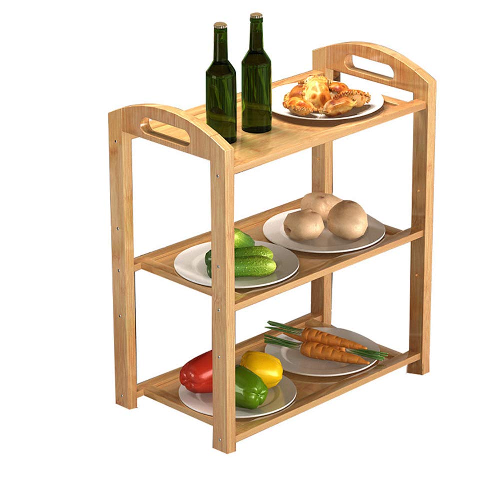 Wooden Multi-Tier Shelf for Kitchen, Restaurant, and Home - Perfect for Organizing Fruits, Vegetables, and Hot Pot Supplies - Ideal for Pantry, Dining Room, and Commercial Food Service Use