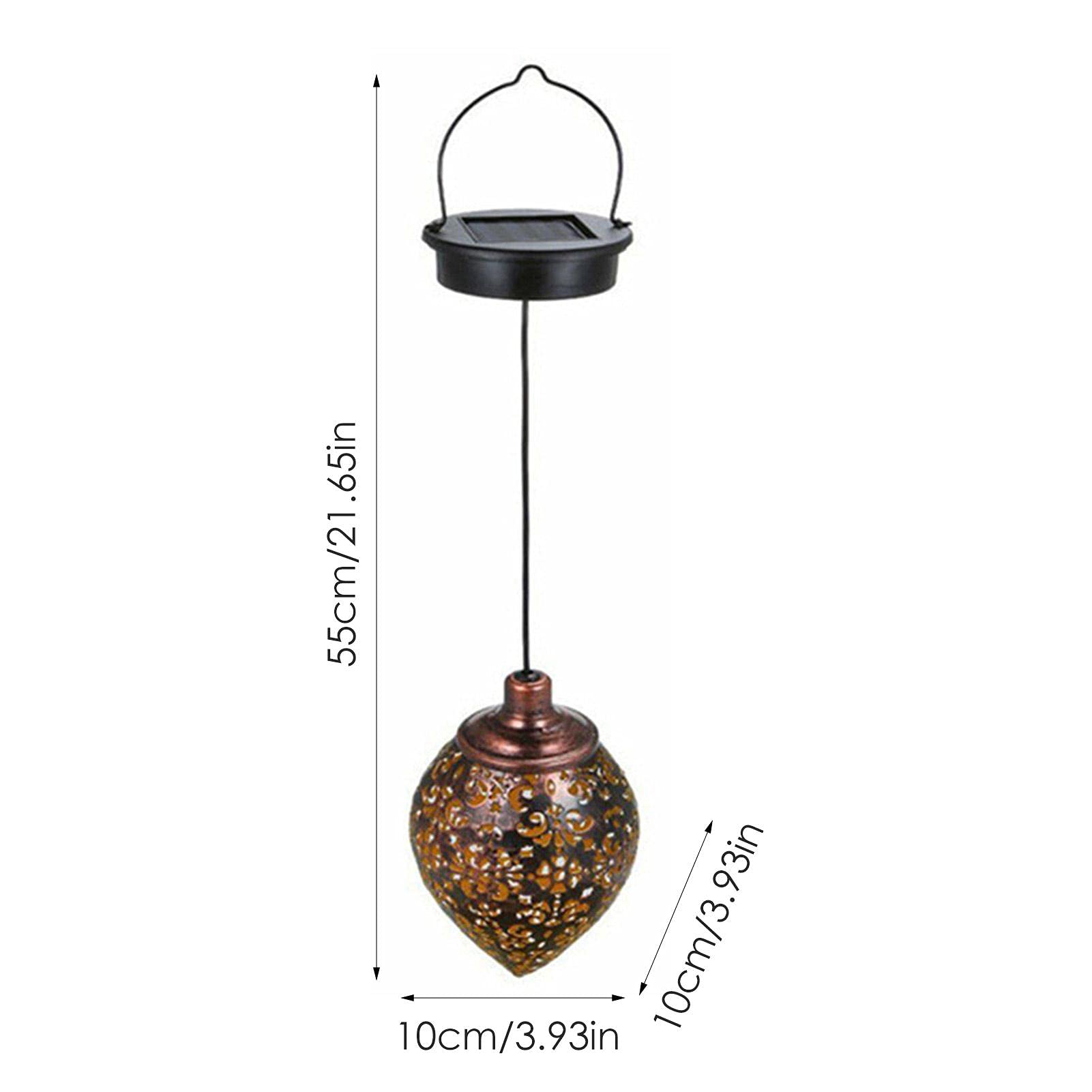 Solar Powered Outdoor Hanging Lantern - Waterproof Metal Garden Light for Patio, Yard, Lawn & Courtyard Decor | Perfect for Evening BBQs, Romantic Dinners & Pathway Lighting
