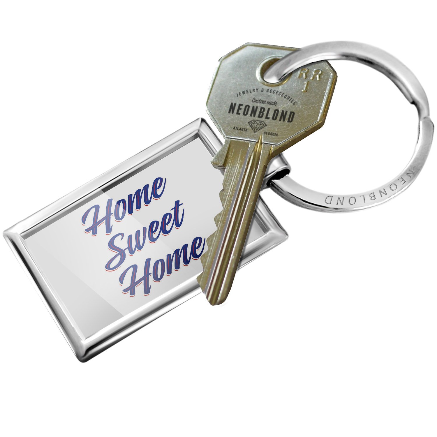 Home Sweet Home Keychain - Patriotic 4th of July Gift, Cool Script Design - Perfect for Housewarming, Independence Day Celebrations & Everyday Carry
