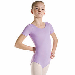 Mondor Essentials Lilac Short Sleeve Leotard for Ballet, Dance & Gymnastics - Comfortable Stretch Fabric for Performances & Practice