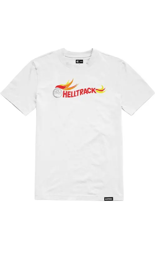 Etnies Helltrack Men's T-Shirt - White | Casual Streetwear Tee for Skateboarding & Everyday Wear