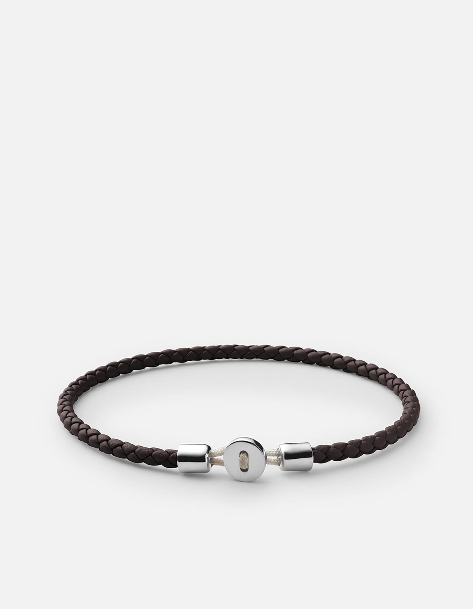 Nexus Genuine Leather Bracelet for Men & Women - Sterling Silver Adjustable Bangle - Perfect for Gifts, Casual Wear & Special Occasions