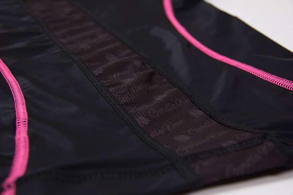 Carlin Women's High-Waisted Compression Tight - Black & Pink - Yoga, Running, Gym Workout Leggings for Women