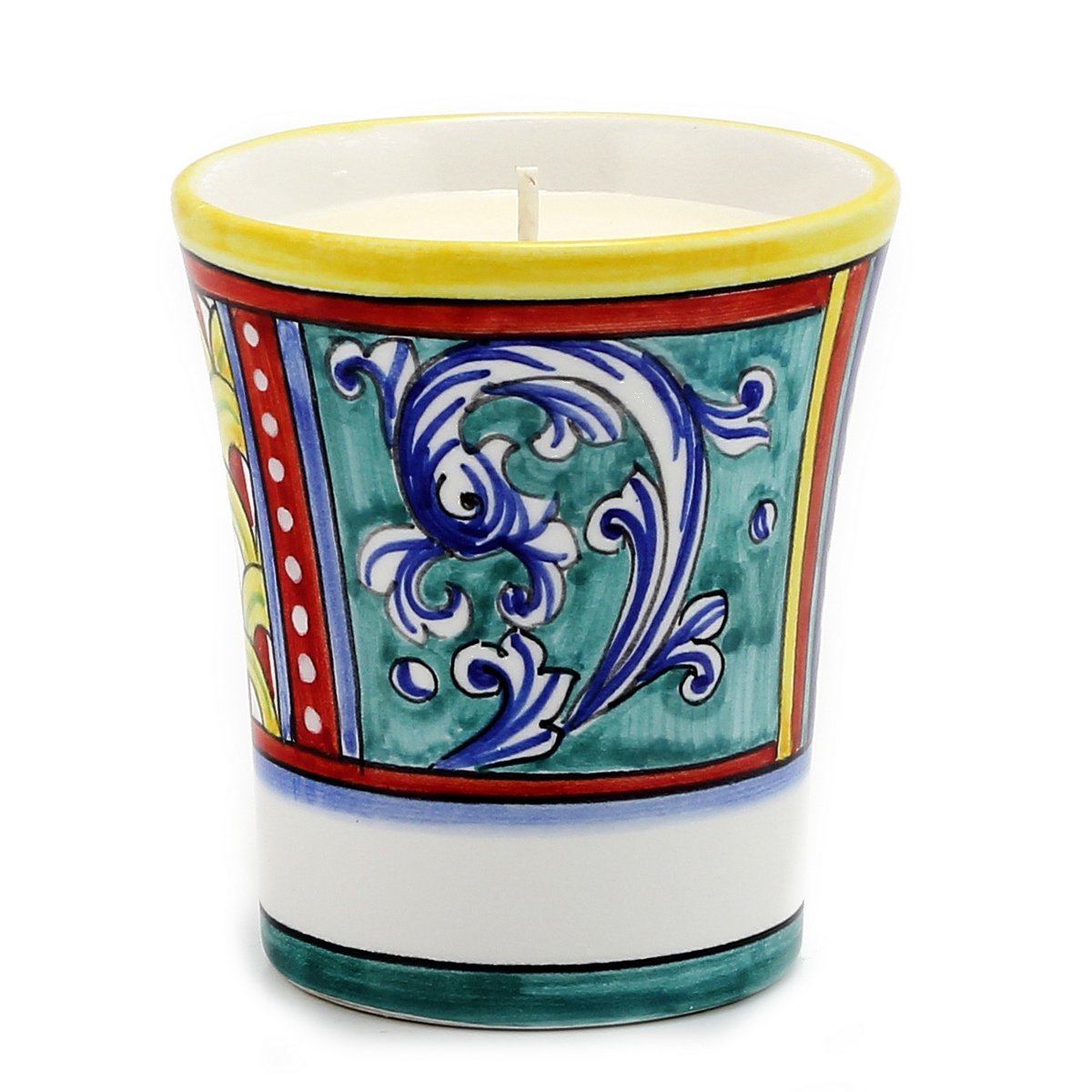 DERUTA CANDLES: Contemporary Elena Design Christmas Candle - Blue Spruce Scent for Holiday Decor & Cozy Home Ambience | Perfect for Christmas Gifts, Winter Home Fragrance & Festive Centerpieces