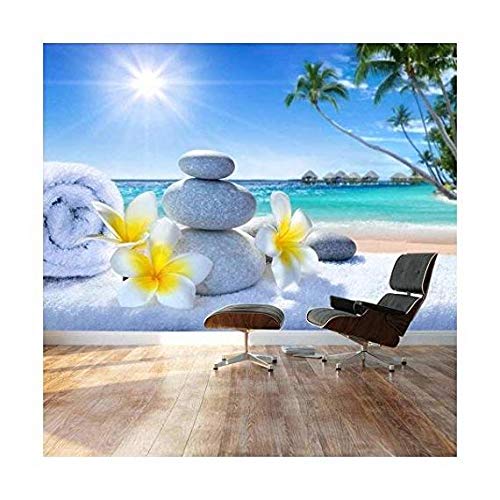Wall26 - Large Self-Adhesive Vinyl Wall Mural - Tropical Beach Spa Treatment | Removable Wallpaper for Modern Home Decor - 66