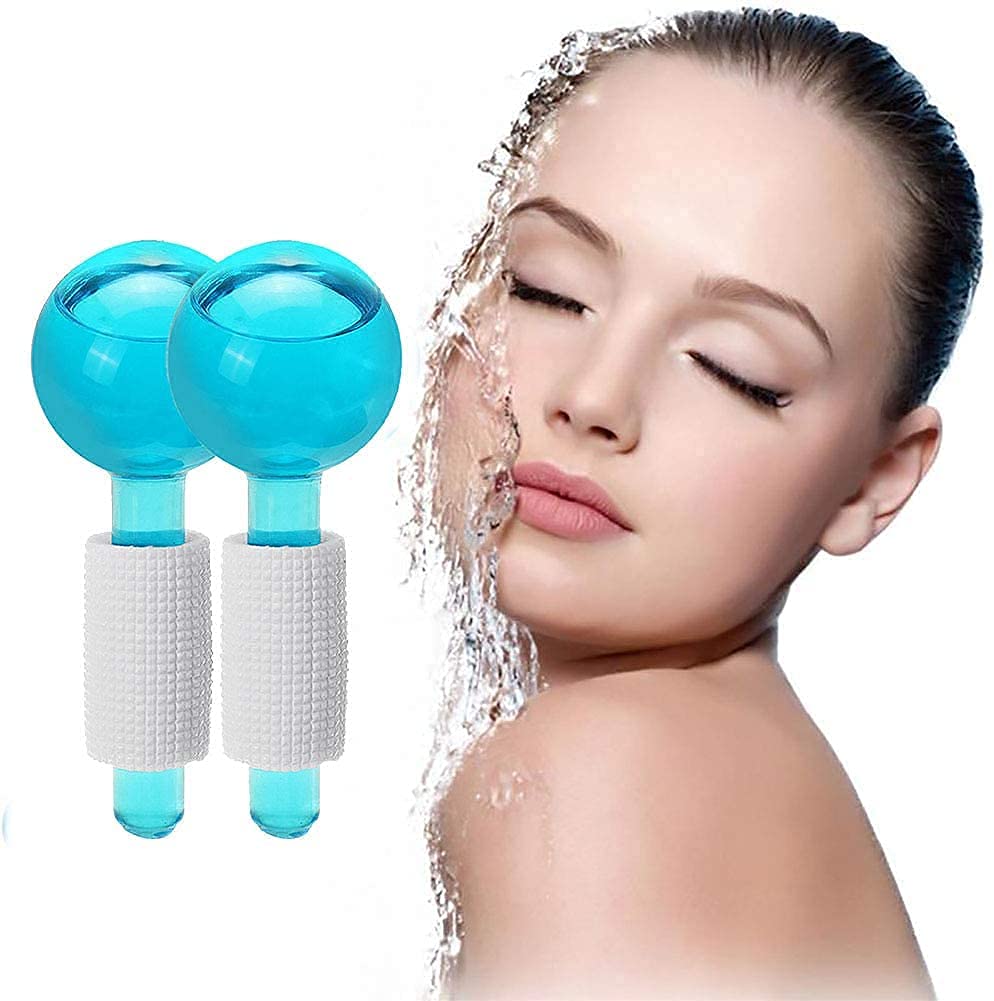 VGMAX Ice Globe Facial Massager - 2 Pack Cooling Face Roller Balls for Skin Tightening & Puffiness Relief - Smart Magic Massage Tool for Face & Neck - Perfect for Morning Routine, Spa Days & Post-Workout Recovery